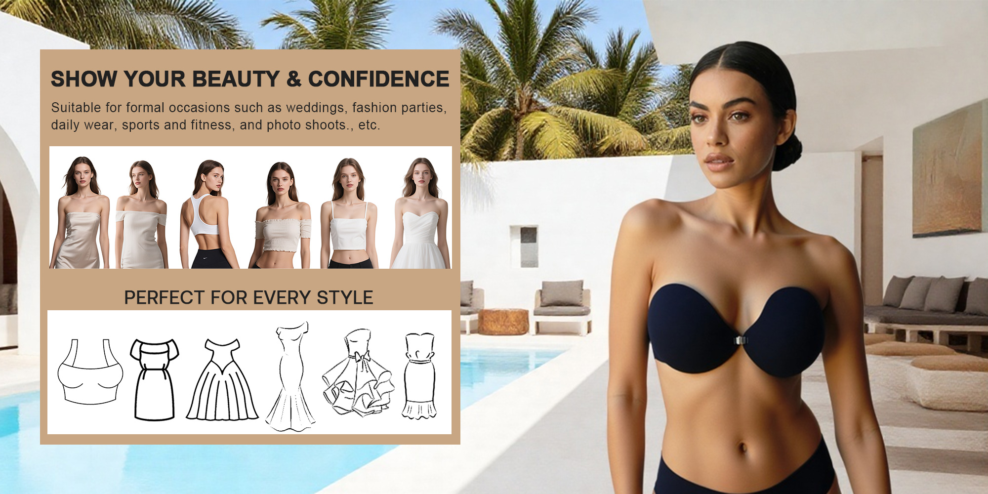adhesive bra
