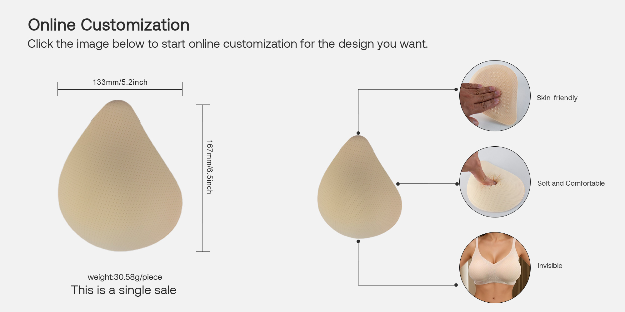 sponge breast prosthesis