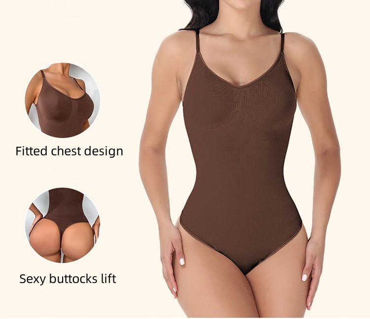 Women Thong Bodysuits Full BodyShaper Seamless Sexy Tummy Control