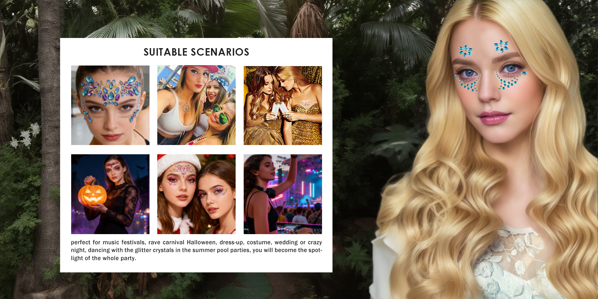 rhinestone eye stickers