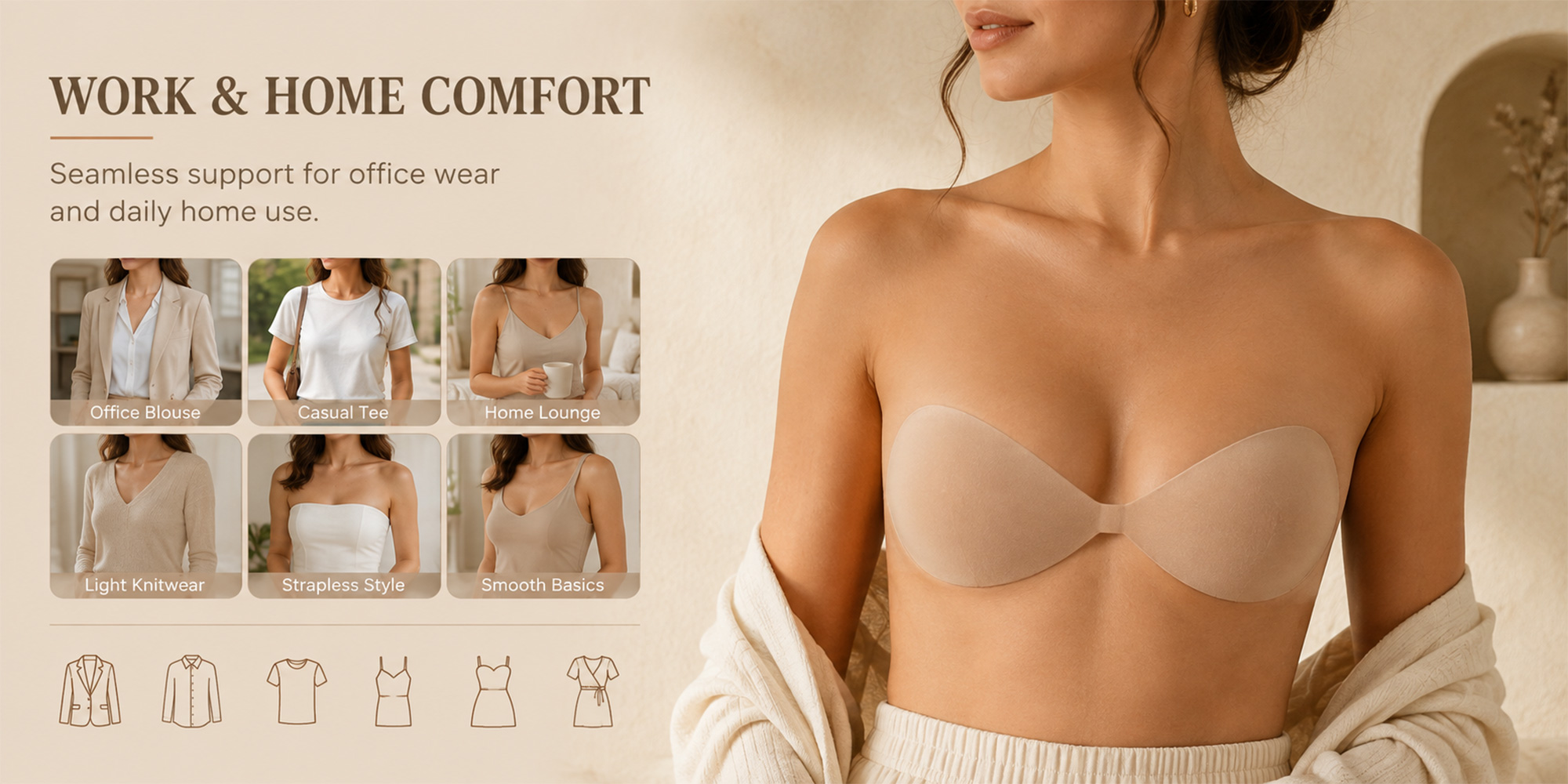 adhesive bra