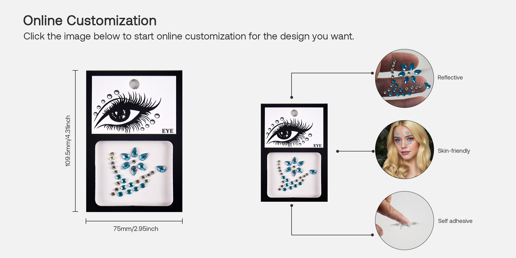 rhinestone eye stickers