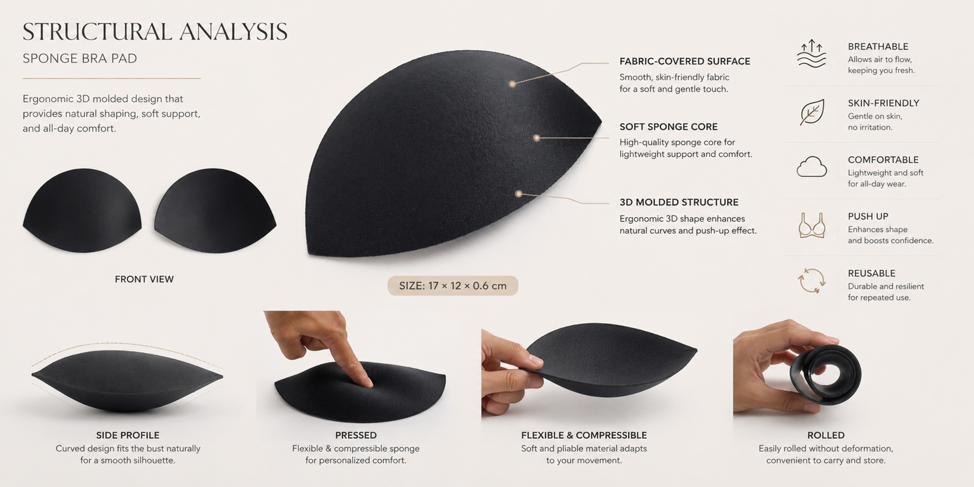 sponge bra pad